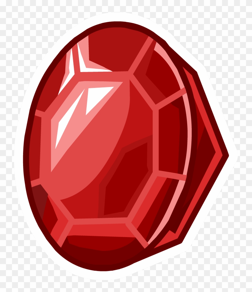 Round Ruby Icon - Club Penguin Ruby Pin #498165