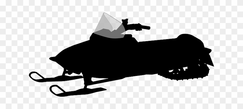 Winter Snowmobile, Silhouette, Snow, Winter - Snowmobile Clip Art Png #499264