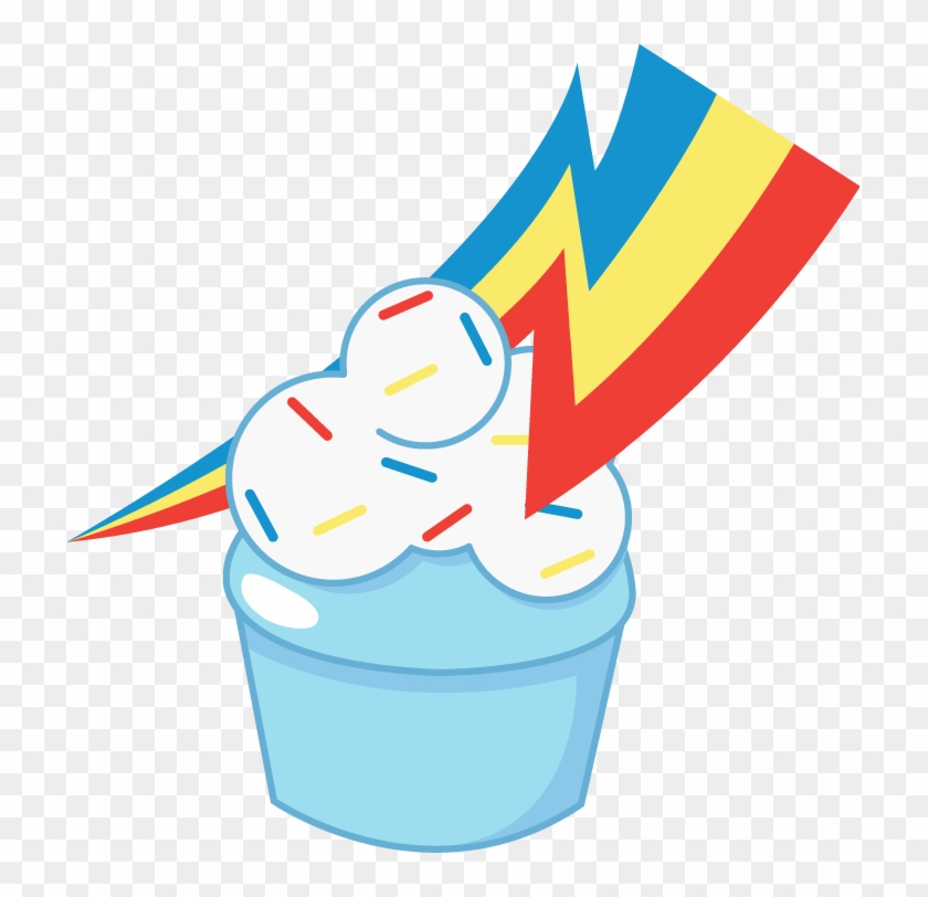 Shadowfoxgraphics, Cupcake, Cutie Mark, Food, Pony, - Rainbow Dash Cupcake #499318