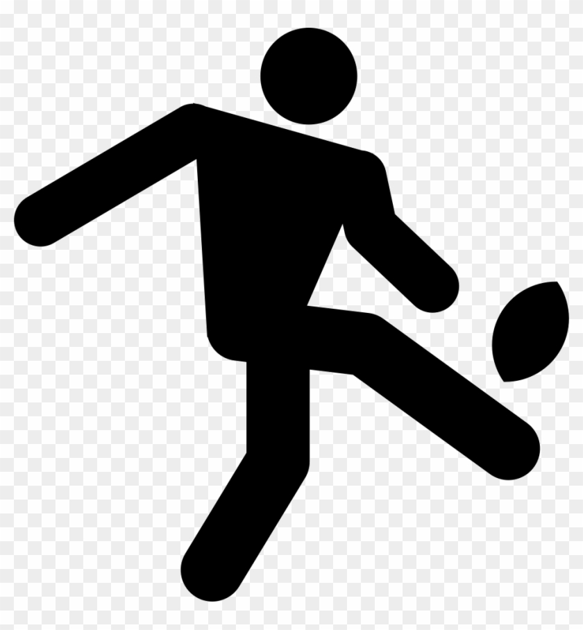 Rugby Player Kicking The Ball Comments - Kick Icon Png #499911