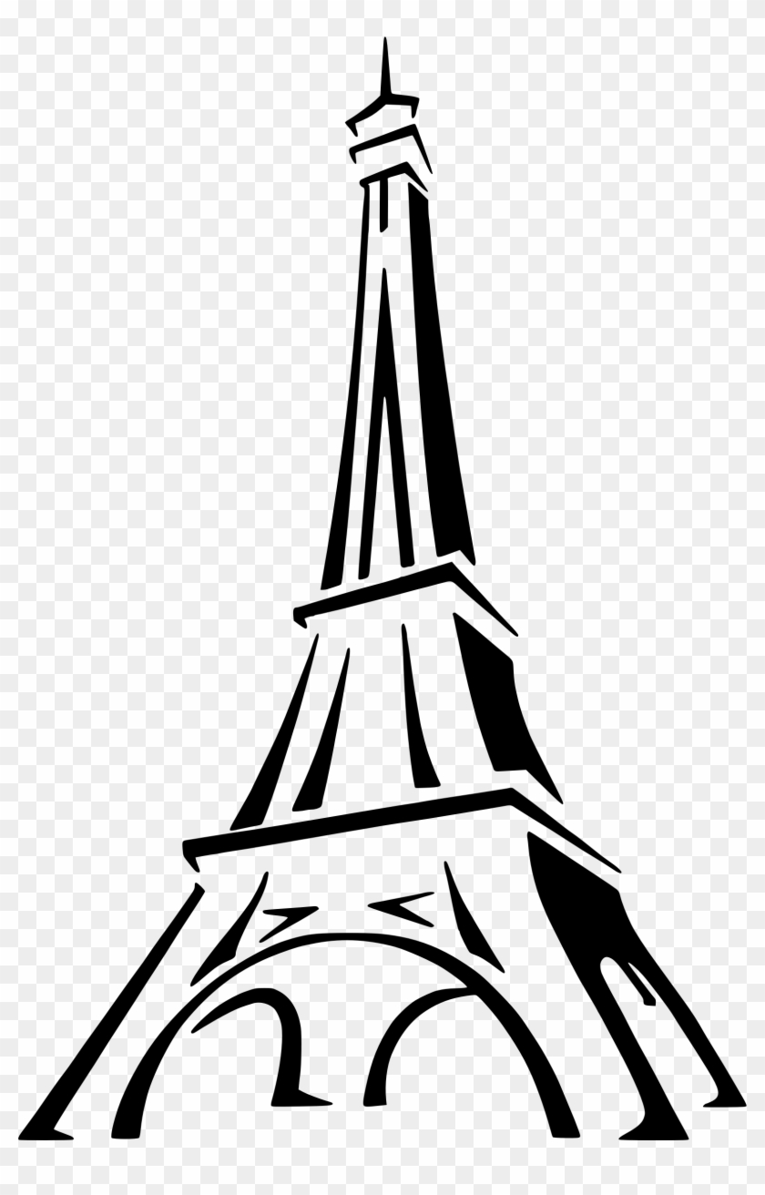 Big Image - Eiffel Tower Drawing Easy - Free Transparent PNG Clipart