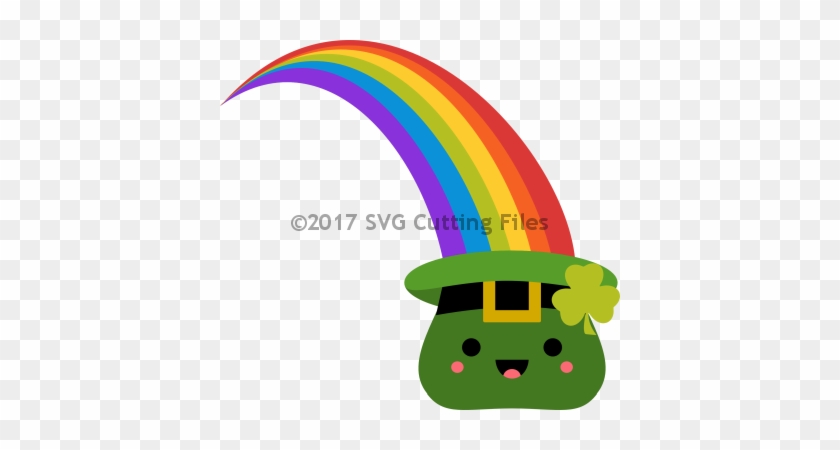 Kawaii Rainbow St Pat Hat - Rainbow St Patrick's Day #87223