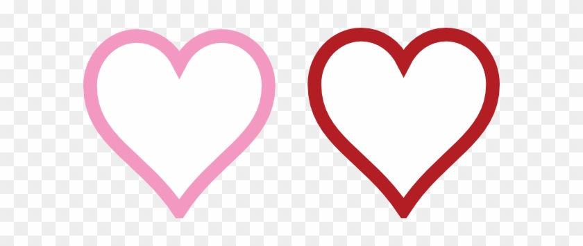 Two Hearts Lined Clip Art - Portable Network Graphics #90806