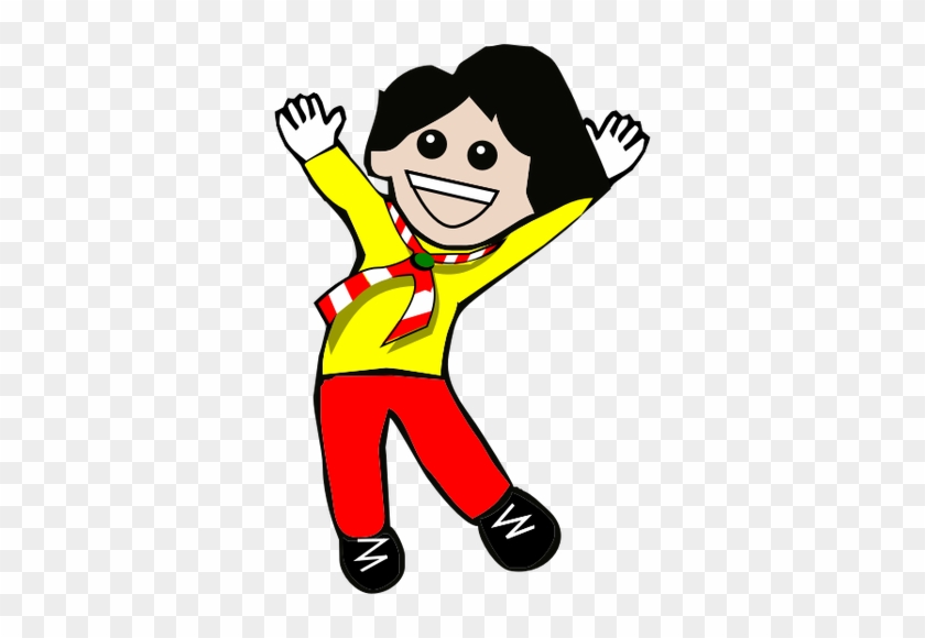Vector Clip Art Of Happy Kid Jumping - Clipart Happy Kid #91993