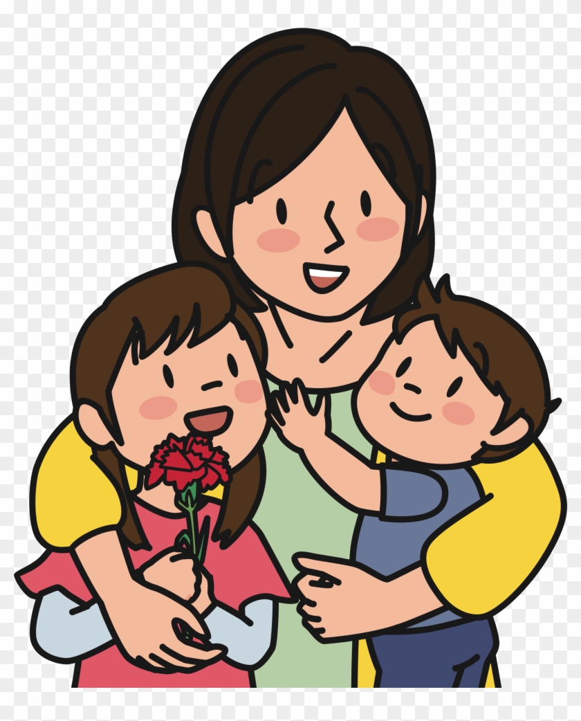 Mother And Children Gambar Ibu Dan Anak Kartun Free Transparent Png
