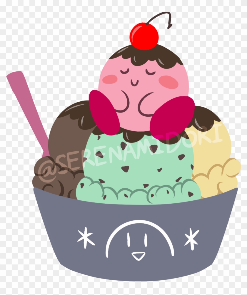 'kirby Sundae' Sticker By Serenamidori - Kirby #502181