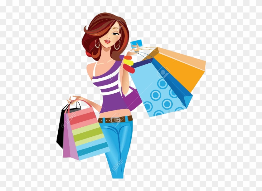 Shopping Girl Png Image Free Download Searchpng - Cacaya Signature Shoes  And Bag, Transparent Png - kindpng