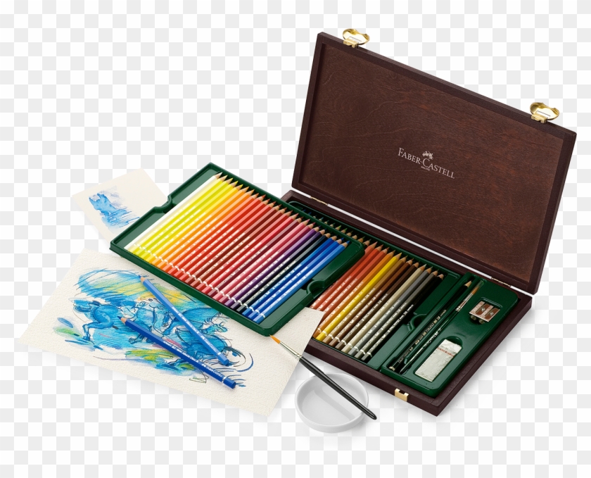 48 Watercolour Pencil Set In Wooden Case - Faber Castell Albrecht Durer Watercolour Pencil Wooden #510576