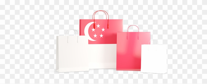 Illustration Of Flag Of Singapore - Paper Bag #522835