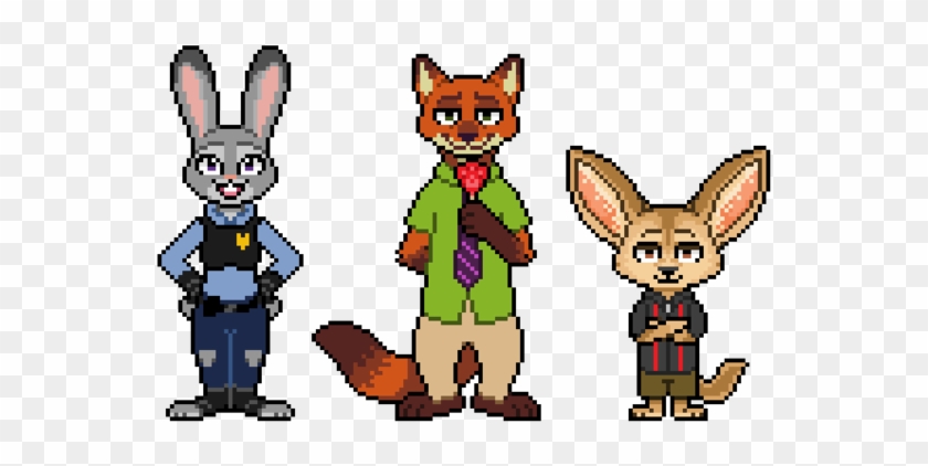 Judy, Nick, Finnick By Shibatrash - Cartoon #527610