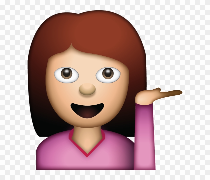 Download Woman Hand Gesture Emoji Icon - Emoji Woman #528188