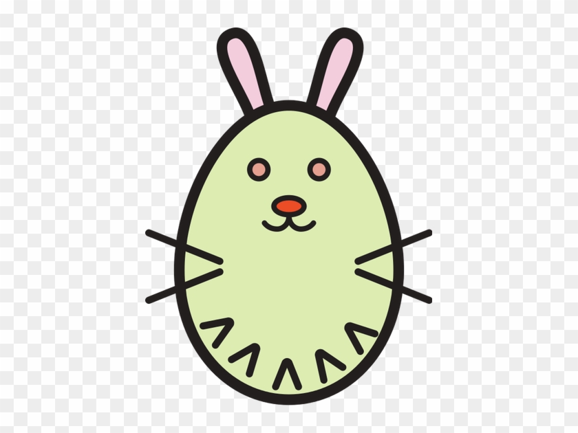 Flat Illustration Of Bunny In Egg Shape - Geneseo #528725