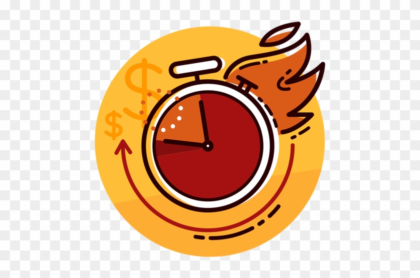 Money Burn Rate Clock Icon Pouce Leve Pouce Baisse Free Transparent Png Clipart Images Download