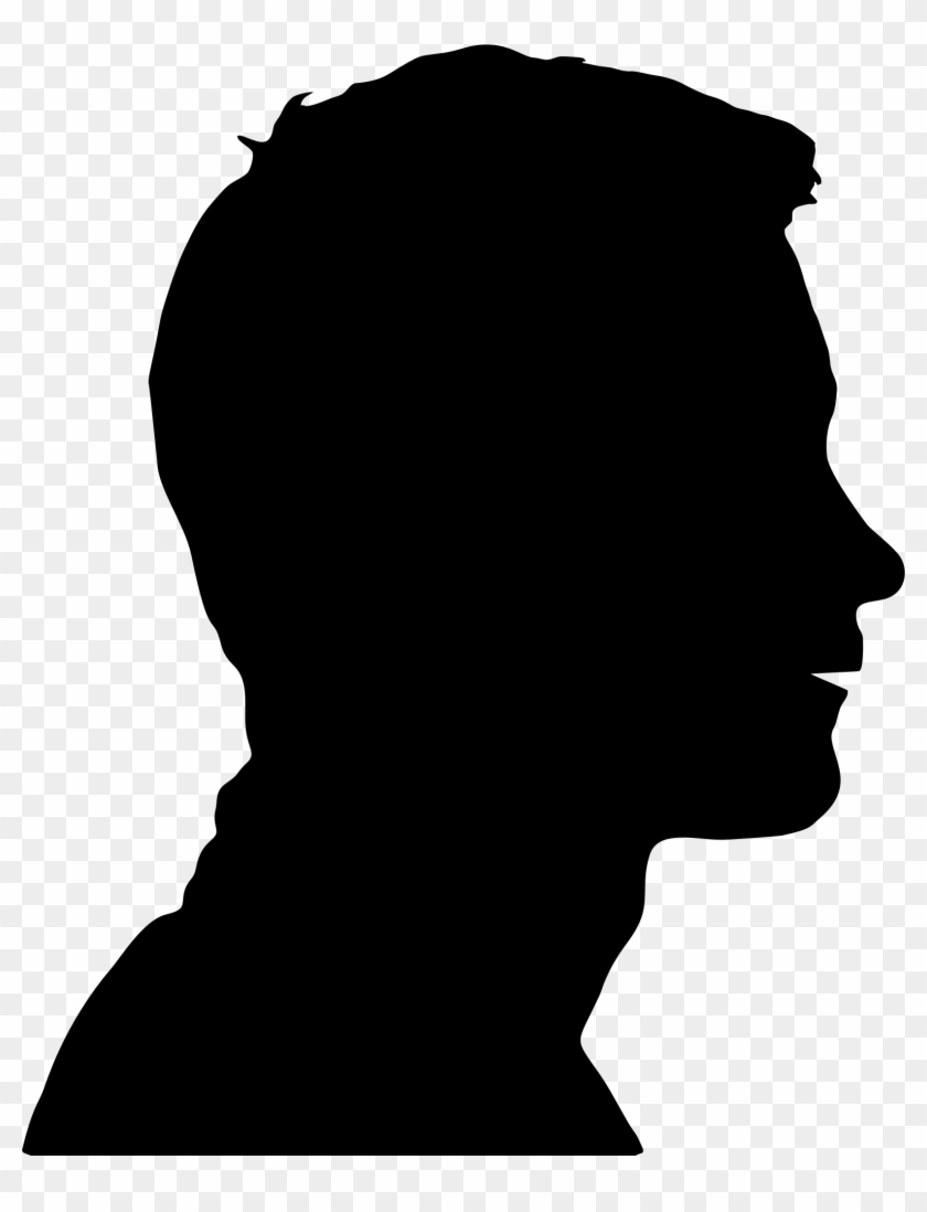Big Image - Male Head Profile Silhouette #535558