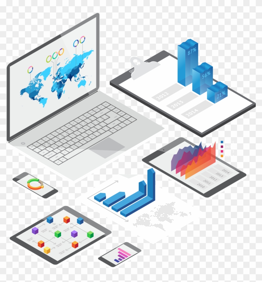 Infographic Isometric Projection Chart - Vector Graphics #539746