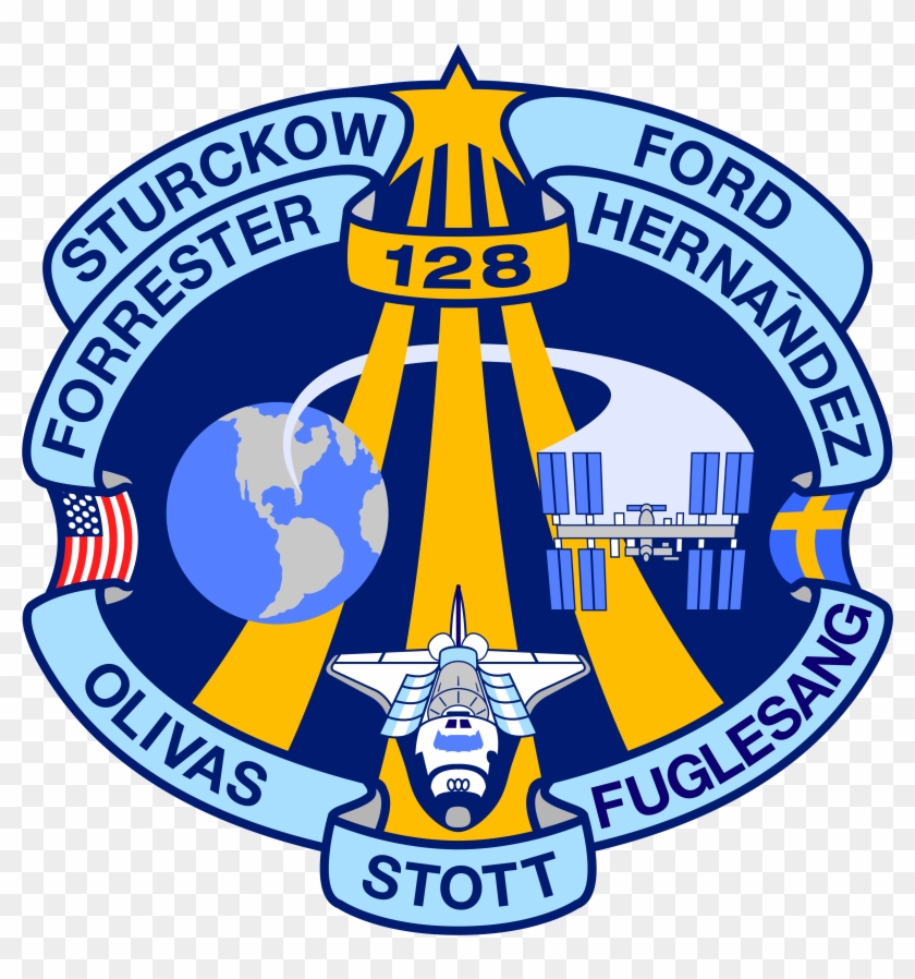 File - Sts-128 Patch - Svg - Time2color: Nasa Mission Patches From Space: An Adult #541322