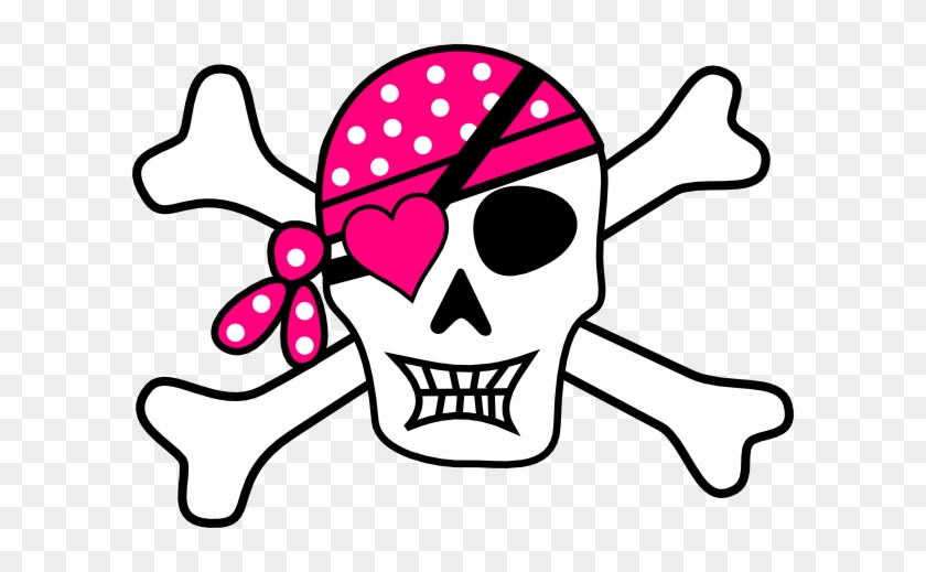 Download Pink Pirate Cross Bones Clip Art At Clker Com Vector ...