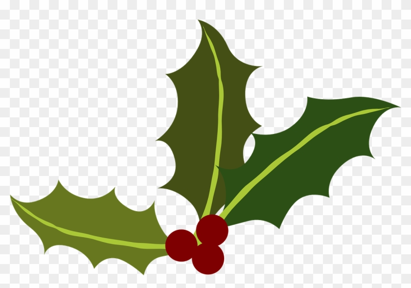 Green Holly Berries Christmas Holiday Leaves - Holiday Clip Art Free ...