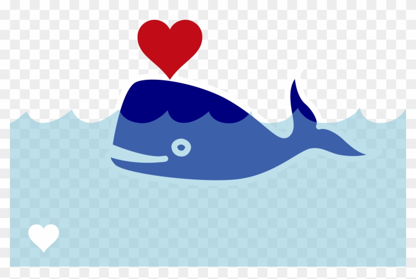 Wal Sperm Whale Blast Heart Valentine's Day - Love Whale #95915