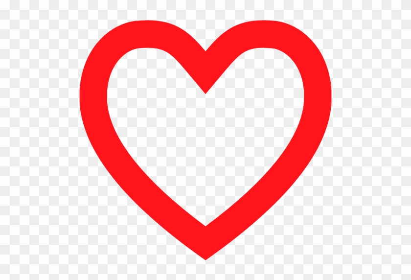 Big Heart Image - Png Heart Red Outline #100808