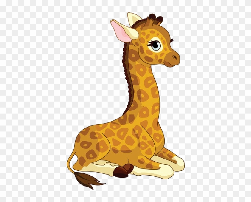 Baby Girl Giraffe Cartoon - Cute 