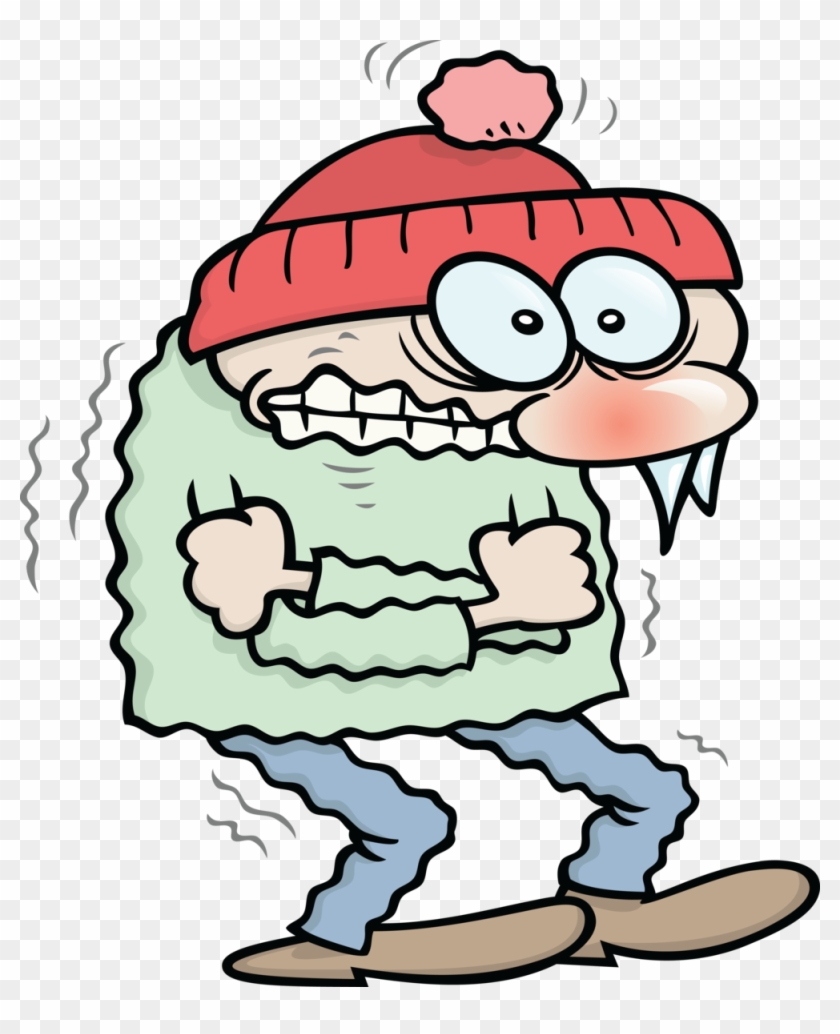 Cartoon Of Shivering Man - Person Who Is Cold - Free Transparent PNG