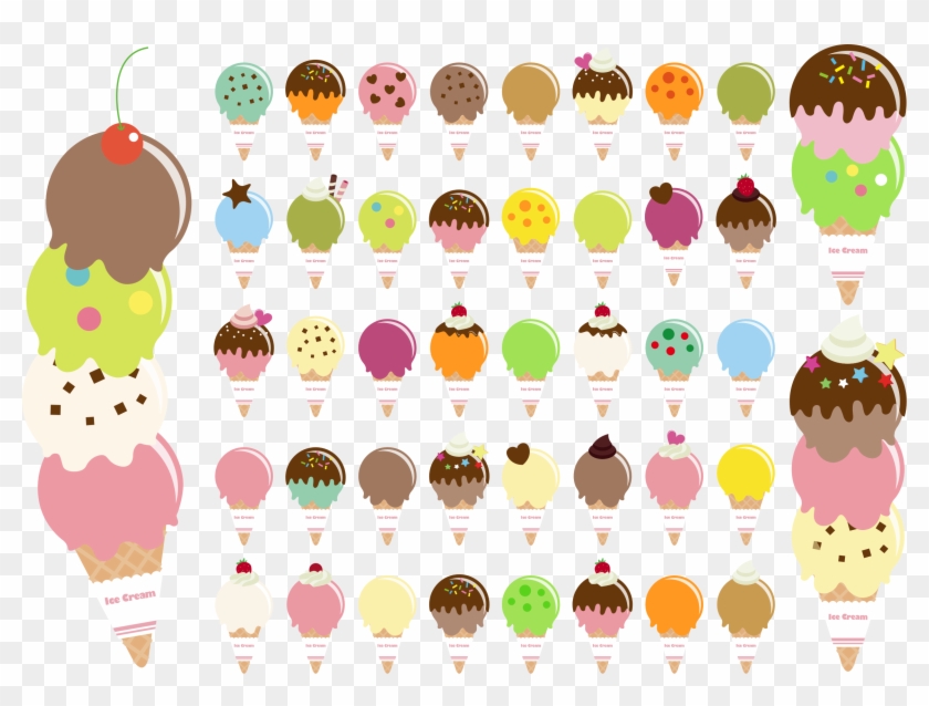 Ice Cream Cones - アイス クリーム イラスト 無料 #546753