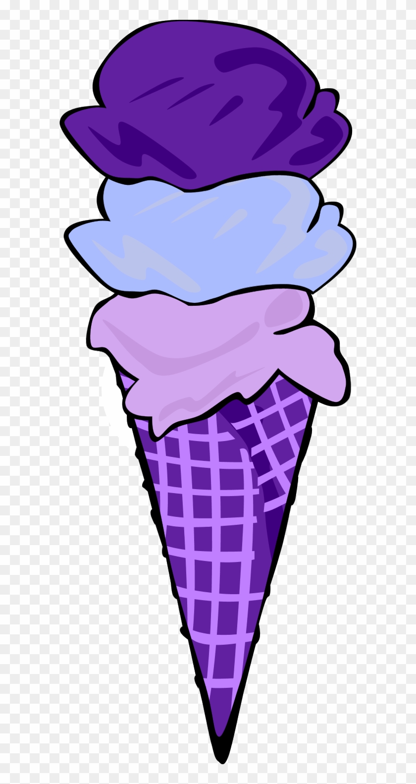 Purple Ice Cream Clipart - Purple Ice Cream Clip Art #547552