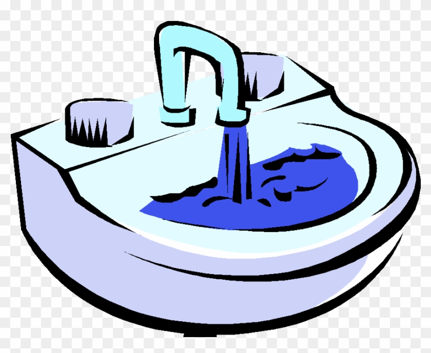 bathroom sink with mirror clipart