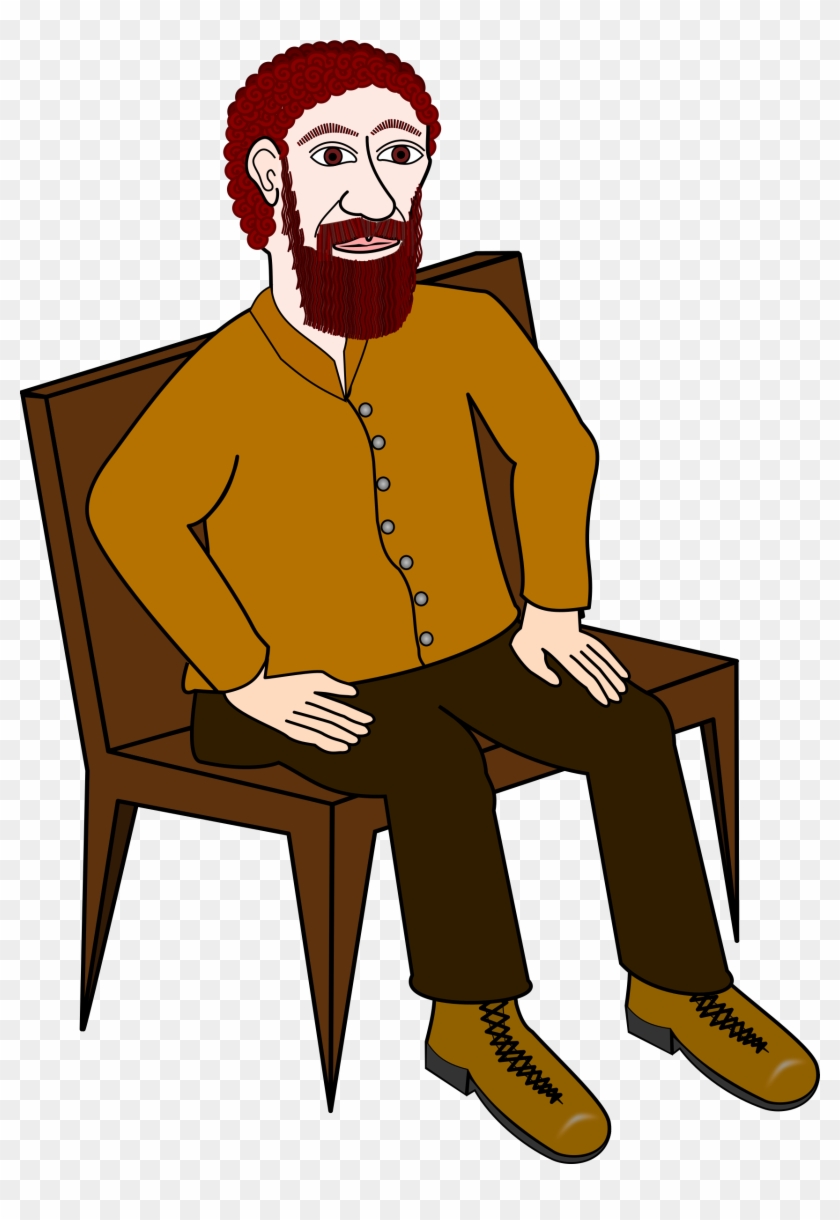 Medium Image - Man Sitting On A Chair Clipart #549495