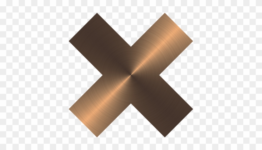 Multiplication Sign Flat Brushed Circular Copper Metallic - Multiplication Sign #552176