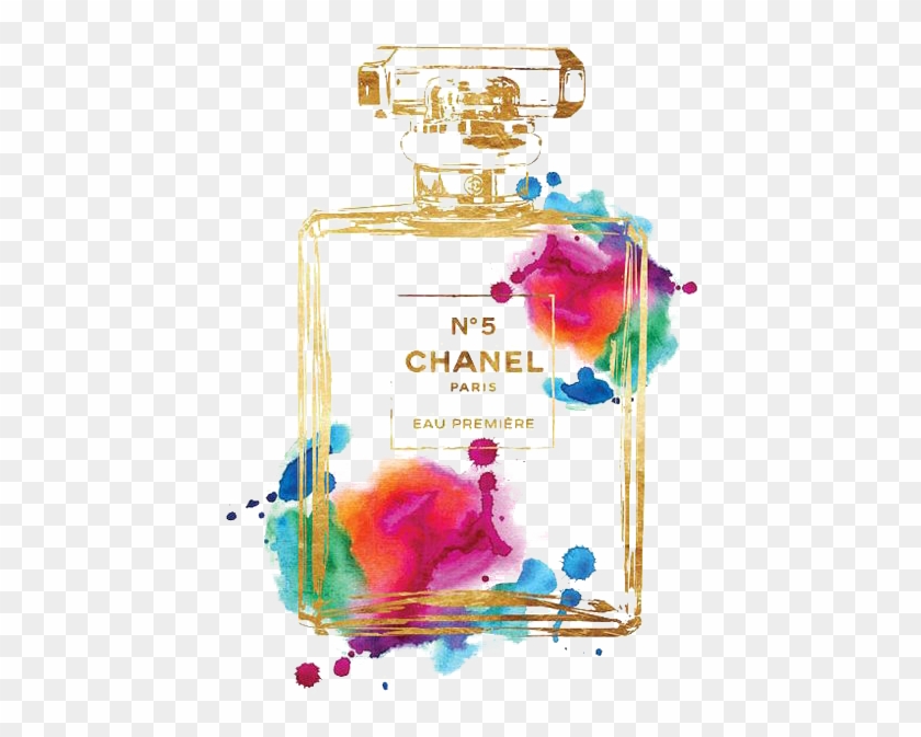 5 Perfume Watercolor Painting Poster Chanel Perfume Bottle Drawing Free Transparent Png Clipart Images Download