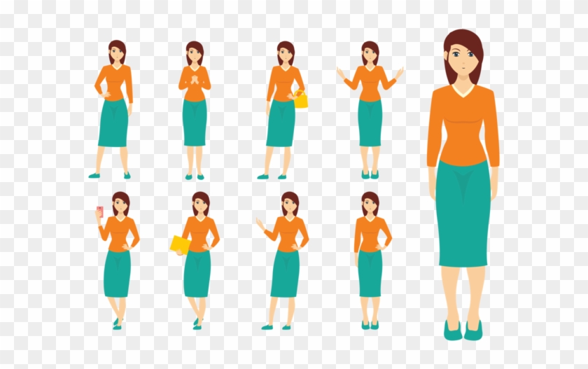 Mujer Vectors - Mujer Vector Png #558062