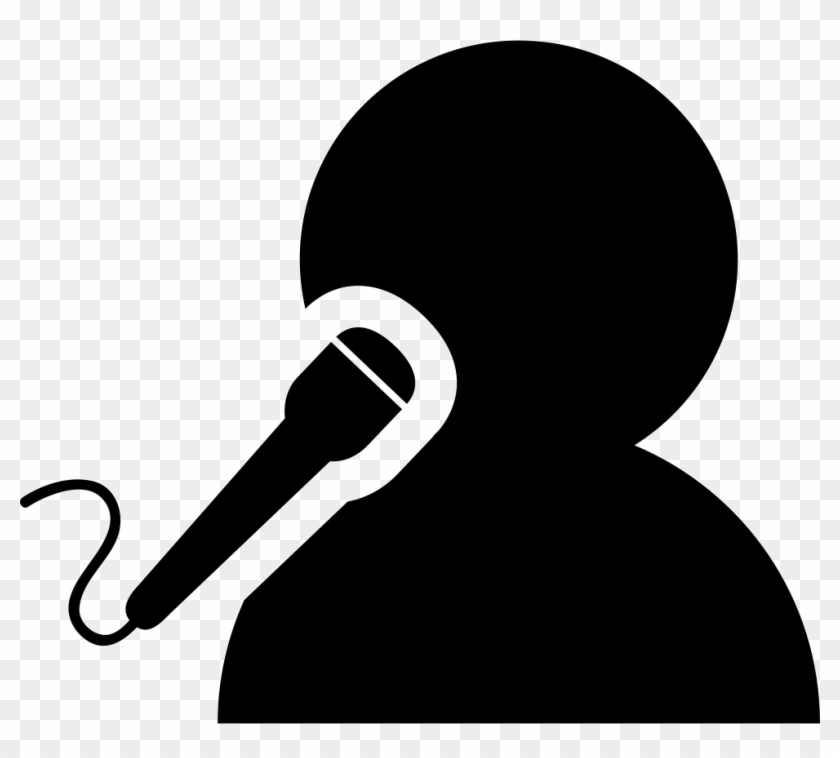 Man Singing With A Microphone Comments - Icono Persona Con Microfono #560364