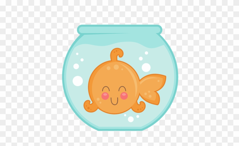 Goldfish In Bowl Svg Cut Files For Cricut Silhouette - Peixinho Bebe Desenho Png #563565