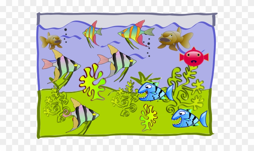 Fish Tank Clip Art At Clker - Draw A Fish Tank #563688