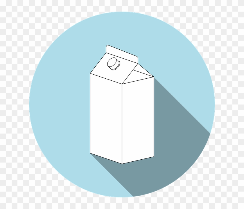 A Illustration Of A Milk Container That Has A Blue - Молоко Пнг Вектор #567273