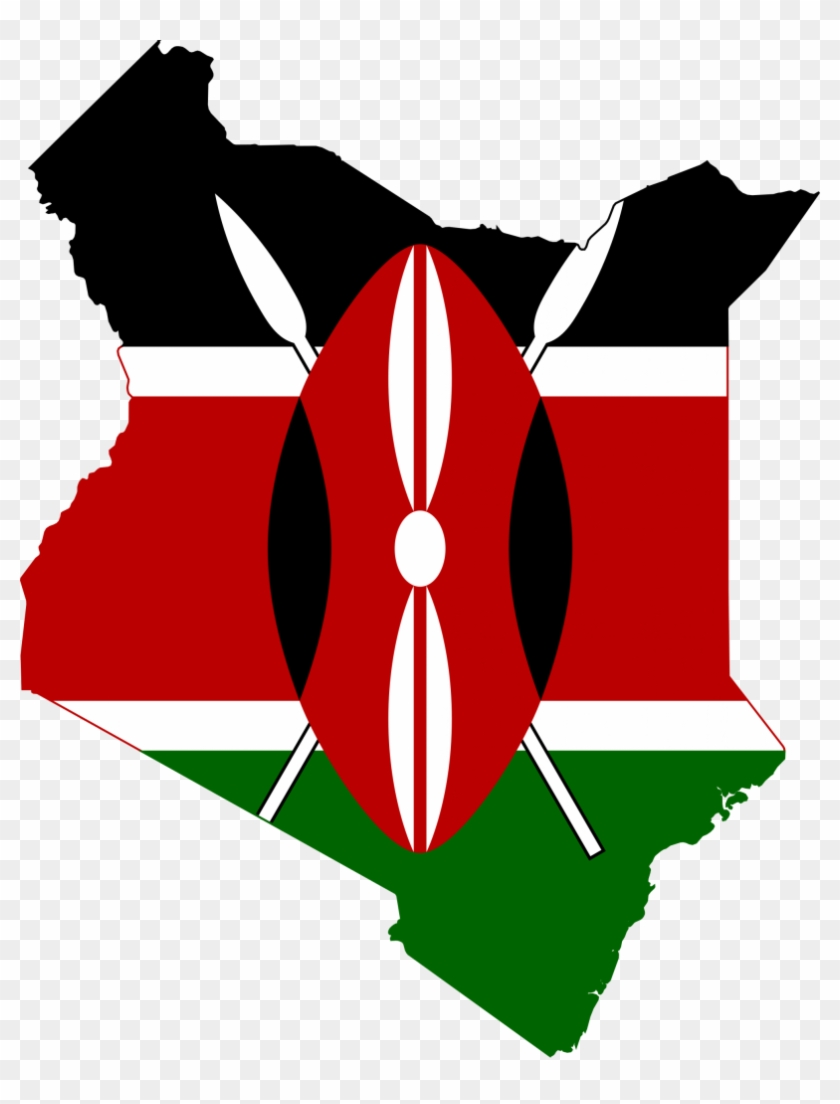 Kenya - Flag Map Of Kenya #567338