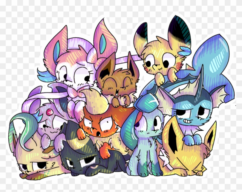 Eeveelution Pile By Cartoonartist On Deviantart Cute 7796