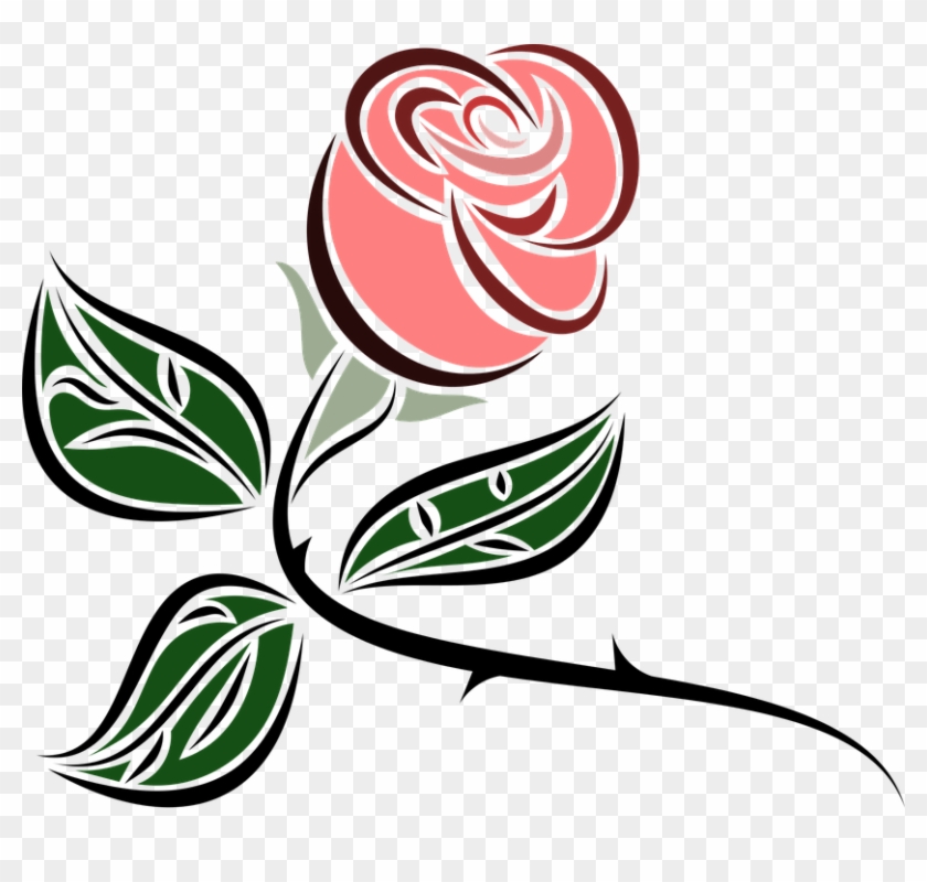 Single Rose Clipart 9, Buy Clip Art - Desenho De Rosas Png #570669