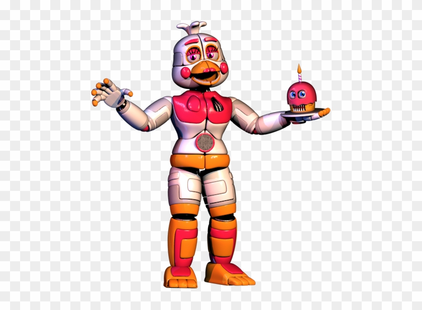 Funtime Chica V2 - Fnaf World Funtime Chica - Full Size PNG Clipart ...