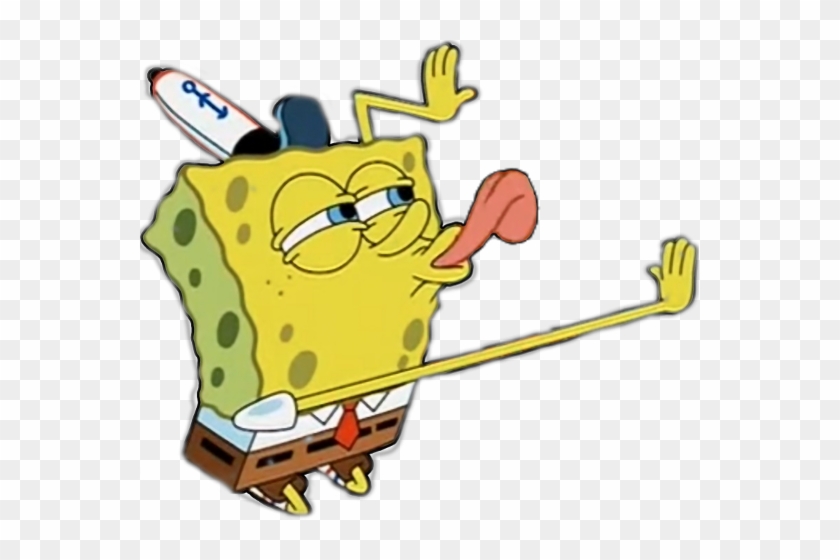 Spongebob Licking Meme@clipartmax.com