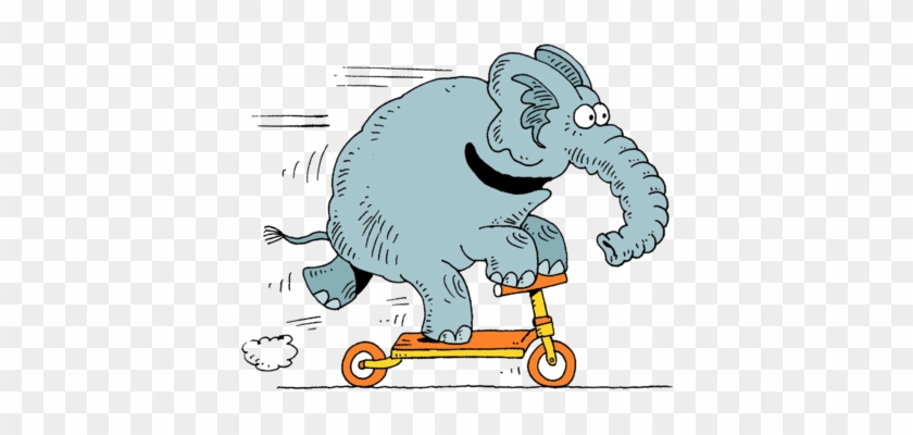 Elephant Scooter - Ridiculous Clip Art - Free Transparent PNG Clipart ...