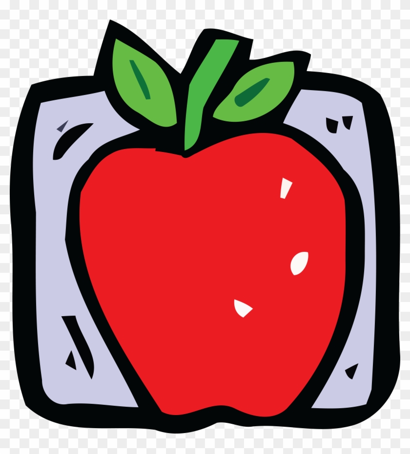 Free Clipart Of A Red Apple - Fresh Apple. Large Tote Bag, Adult Unisex, Natural, #582762