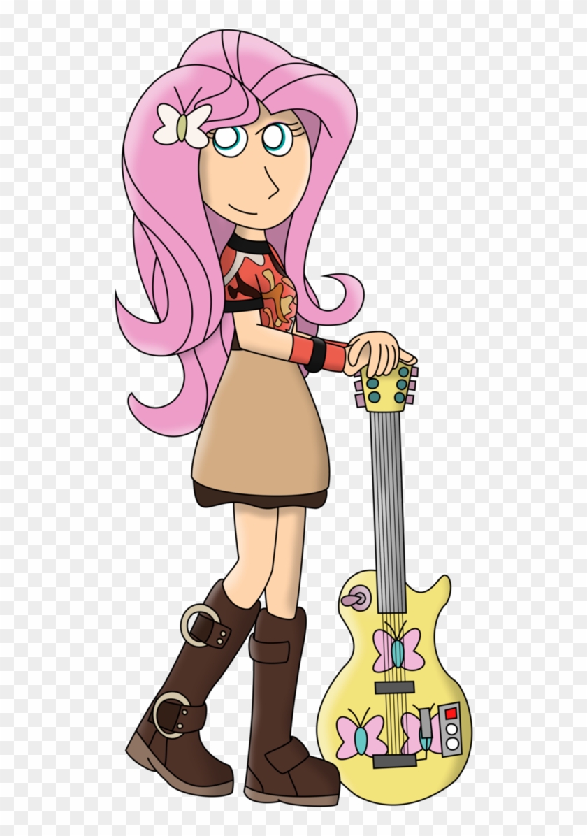 Guitar Hero Fluttershy By Joeycrick - Cartoon #583391