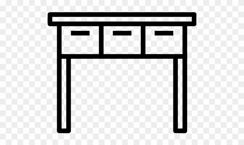 Imitation, Drawer, Study, Table, Furniture, Furnishing, - Vector Graphics #586044