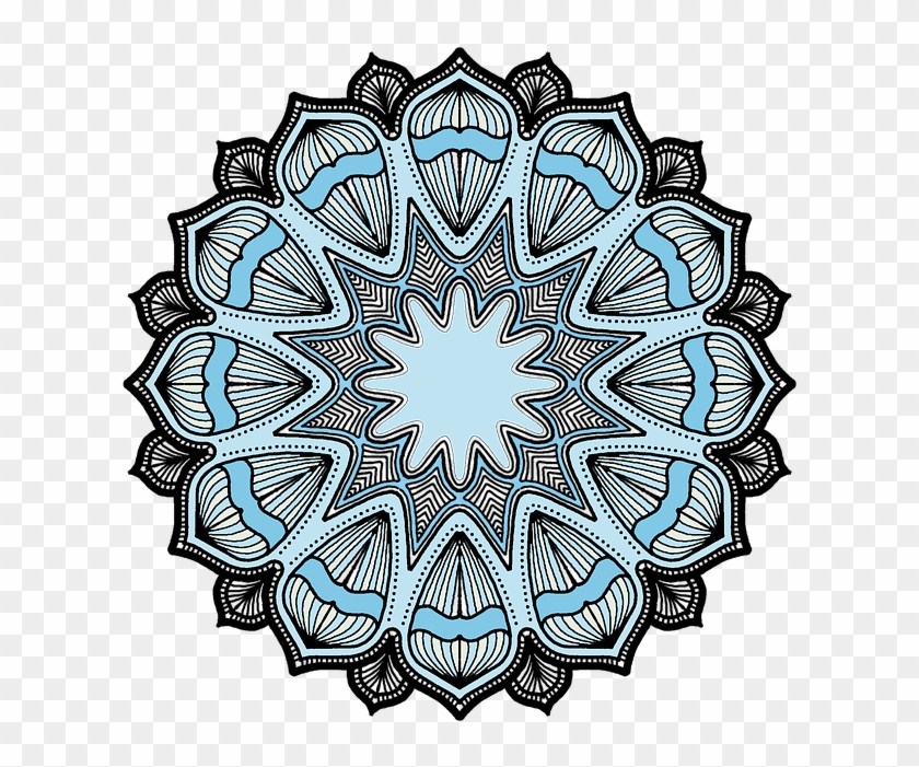 Pretty Snowflake Cliparts 23, - Mandala: Creative Coloring For Relaxing #587013