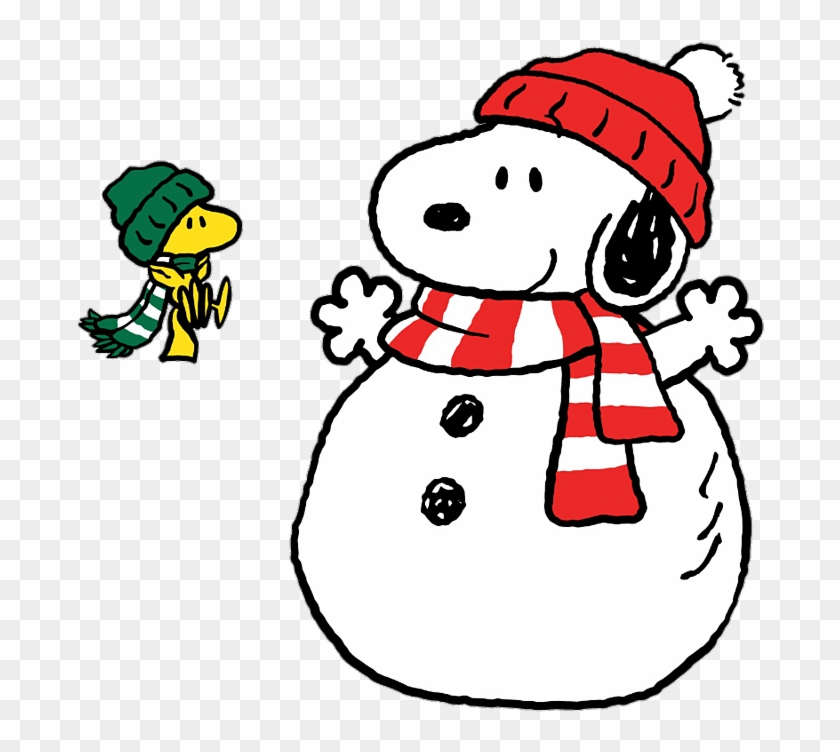 64270776 - Woodstock And Snoopy Winter - Free Transparent PNG Clipart