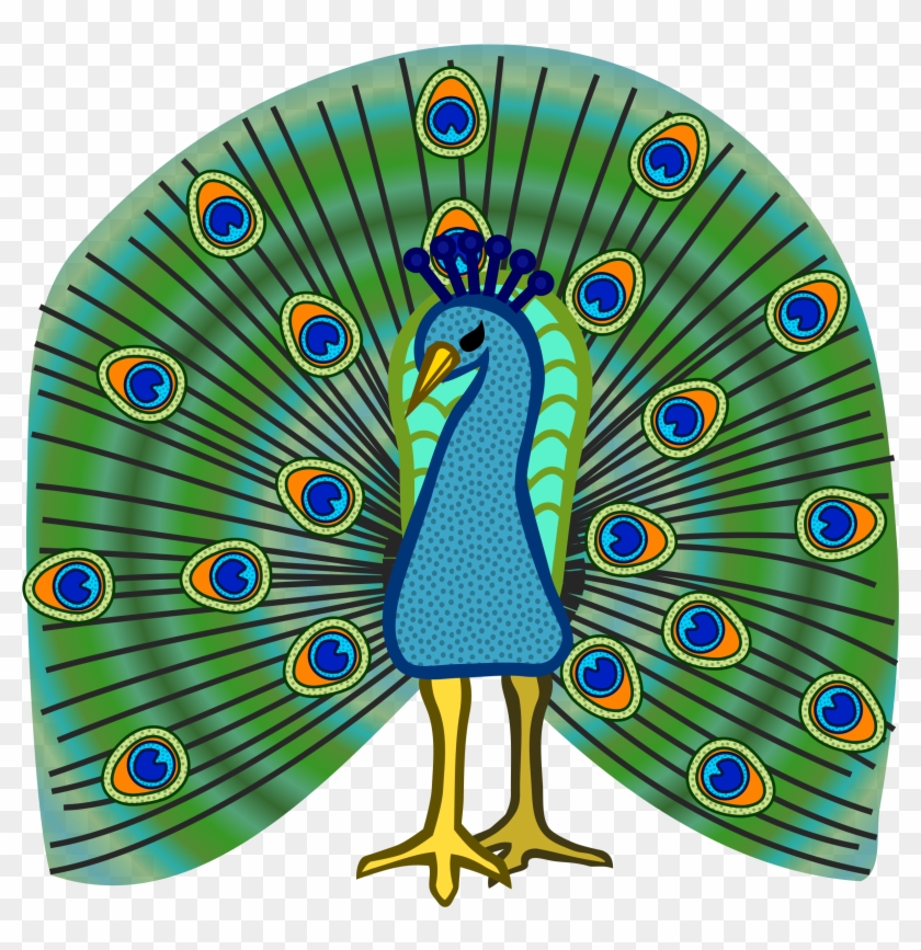 Clip Art Peacock Clipartfest - Coloured Picture Of Peacock #107619