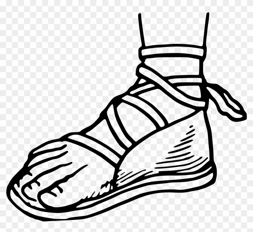 Open - Sandal Drawing Png #590211